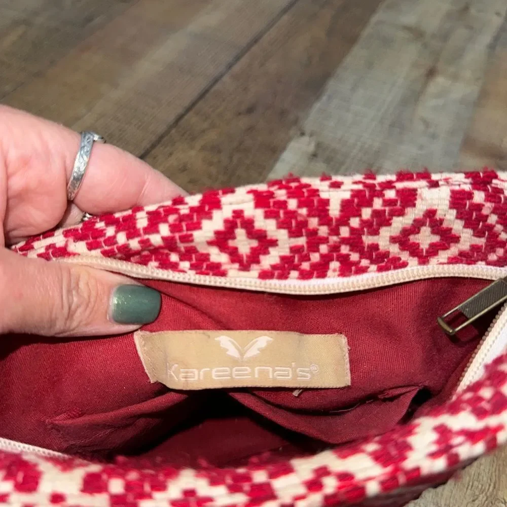 Kareena’s Monogram K Beaded/Embroidered Zipper Pouch